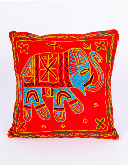Elephant Cotton Cushion Cover