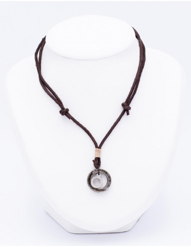 Faux leather collar
