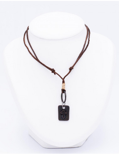 Faux leather collar