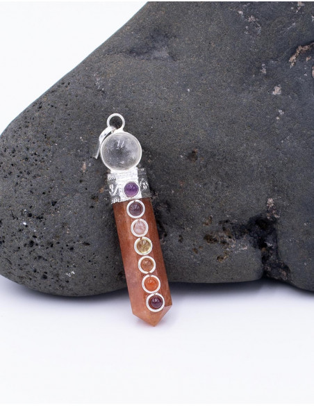 Octagonal pendant with ball