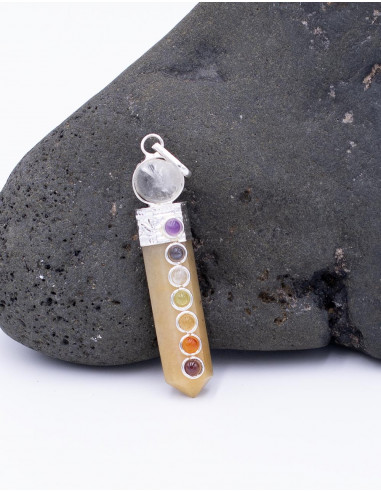 Octagonal pendant with ball