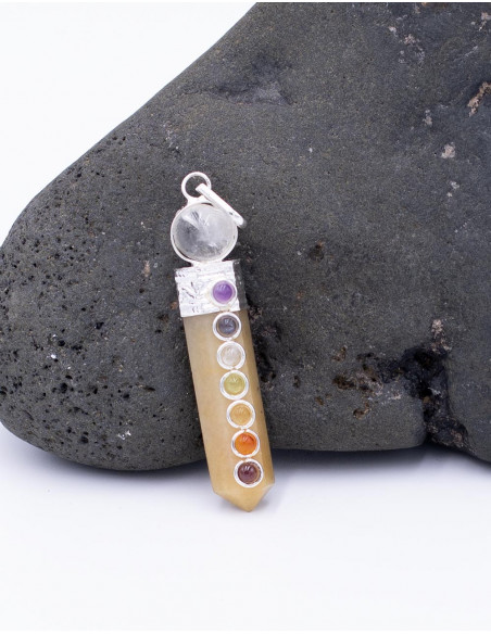 Octagonal pendant with ball