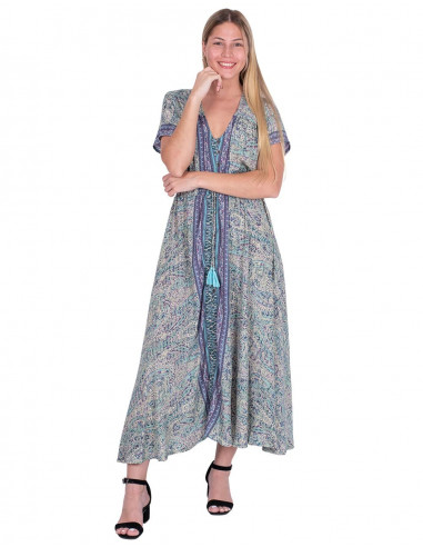 Buttoned Long Dress