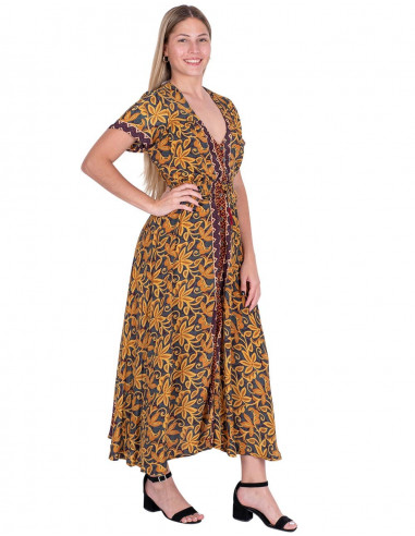 vestido-largo-con-mangas-cortas-amarillo