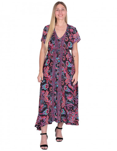 vestido-largo-con-mangas-cortas-negro