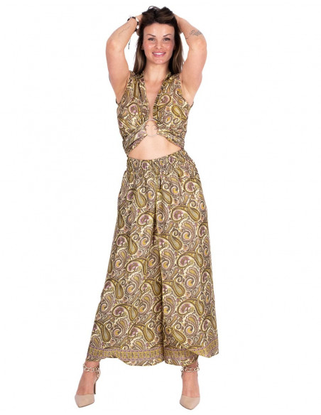 top-fresco-verano-mujer-seda-ocre