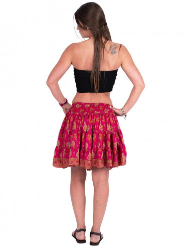 falda-corta-con-volantes-roja