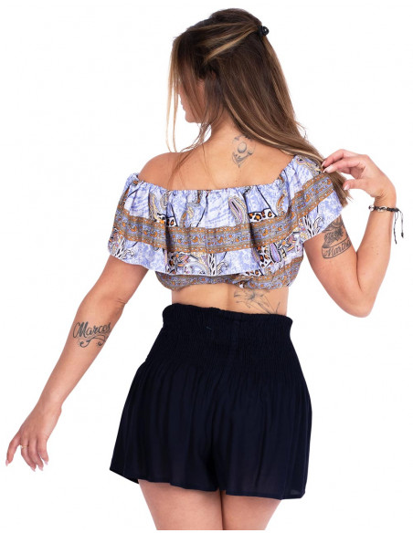 Top Cropeed Ruffles