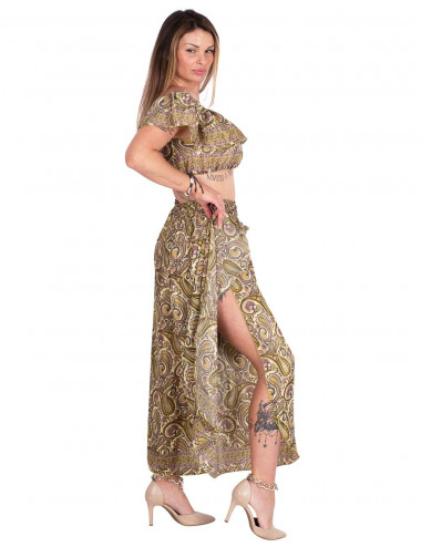 Wide Leg Trousers with Slit