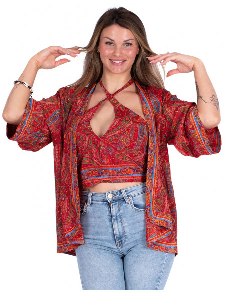 Top + Kimono set