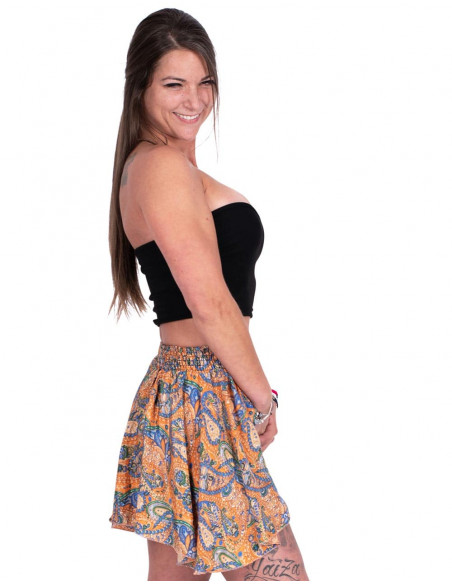 Silk Short Skirt