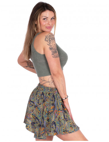 Silk Short Skirt