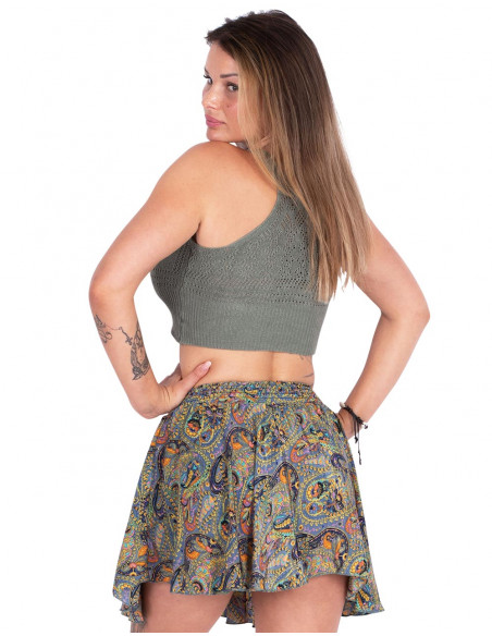 Short Silk Skirt