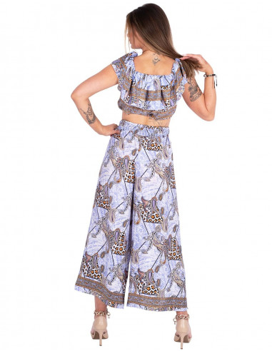 Wide Leg Trousers with Slit