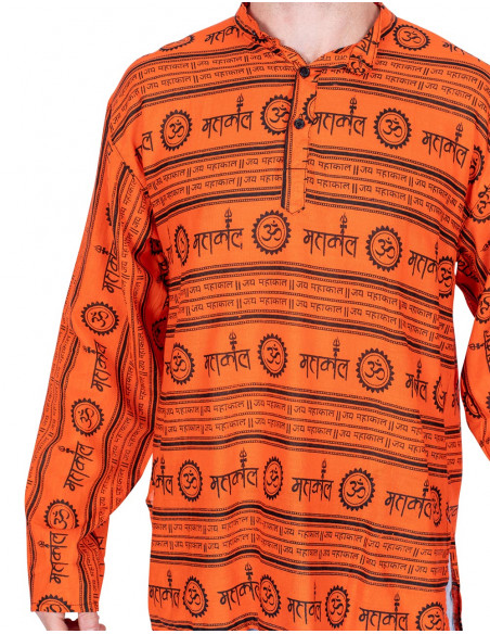 camisa-hombre-naranja-estilo-polo