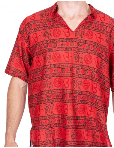 copy of HCA0008O - Burgundy Striped Polo Shirt