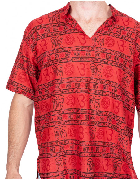 polo-algodon-hombre-simbolo-om-rojo