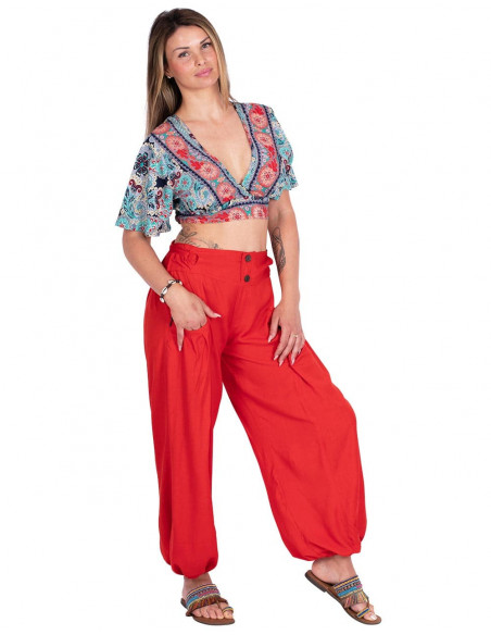 pantalon-mujer-rojo-suelto-lazo
