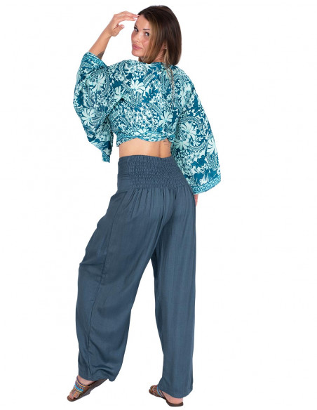 Wide gray pants