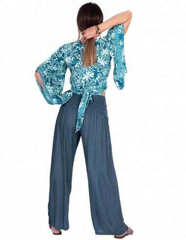 Wide Leg Grey Trousers