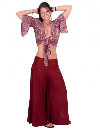 pantalon-falda-burdeos-comodo-mujer