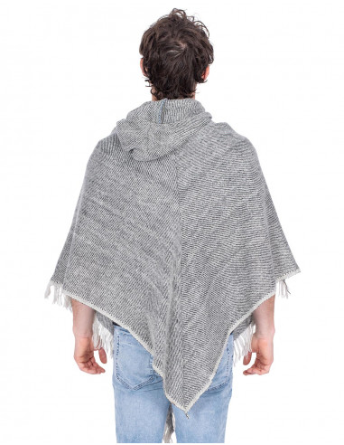 Unisex Gray Poncho