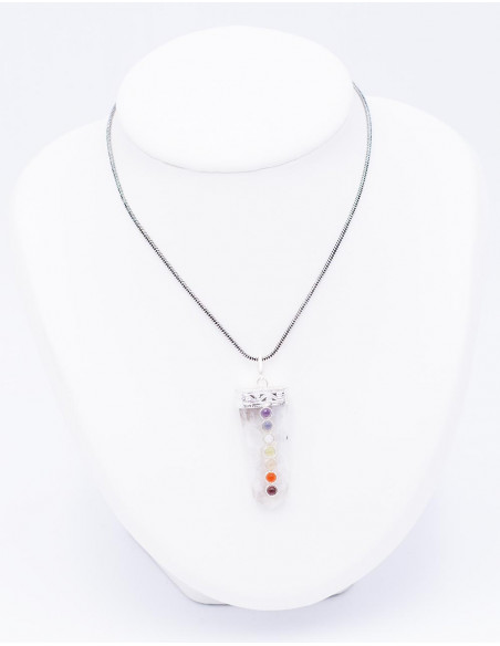 Opalite Pendant with 7 Chakras