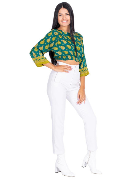 blusa-croped-seda-verde-otoño