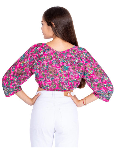 Pink Cropped Blouse