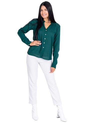 camisa-mujer-verde-mangas-largas