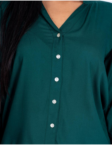 camisa-rayon-verde-mangas-largas