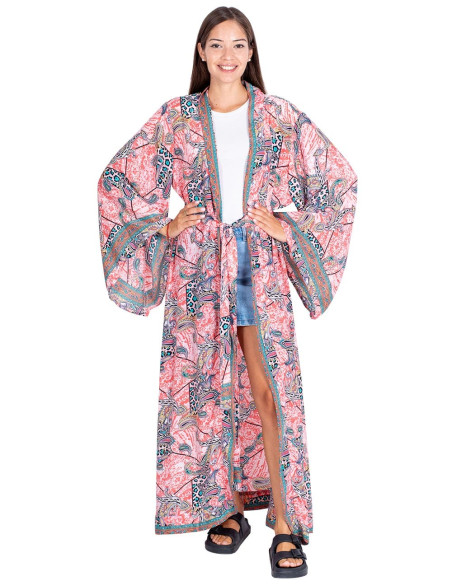 Pink Long Kimono