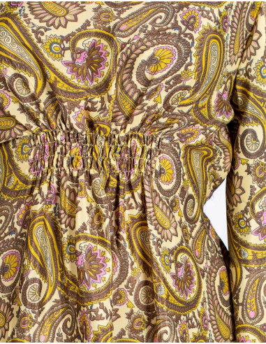 vestido-mujer-mangas-amplias-estampado-amarillo