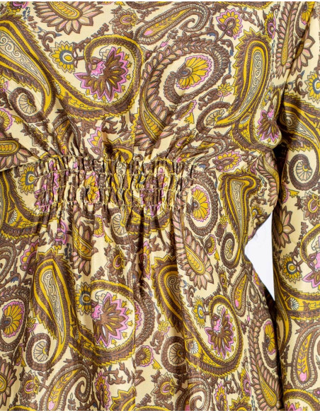 vestido-mujer-mangas-amplias-estampado-amarillo
