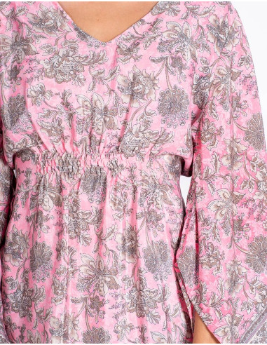 Flower Silk Dress