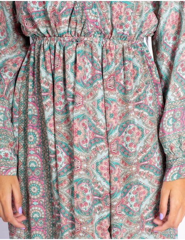 vestido-mangas-largas-seda-verde