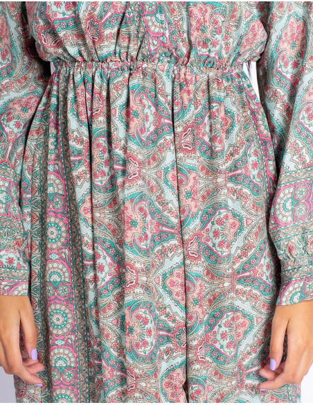 vestido-mangas-largas-seda-verde