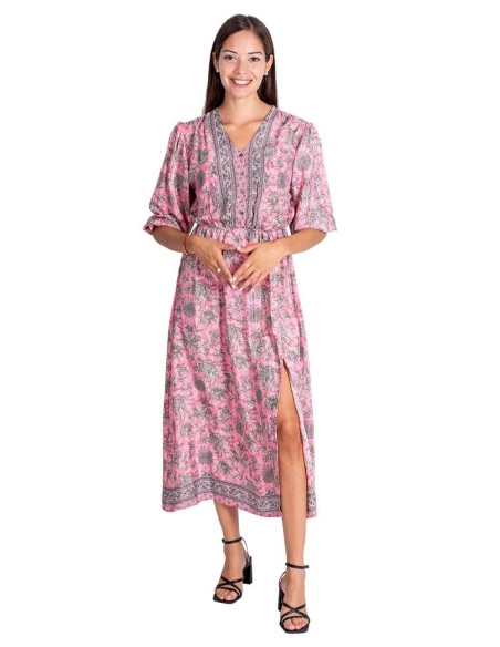 vestido-mangas-medias-seda-rosa-flores-grises