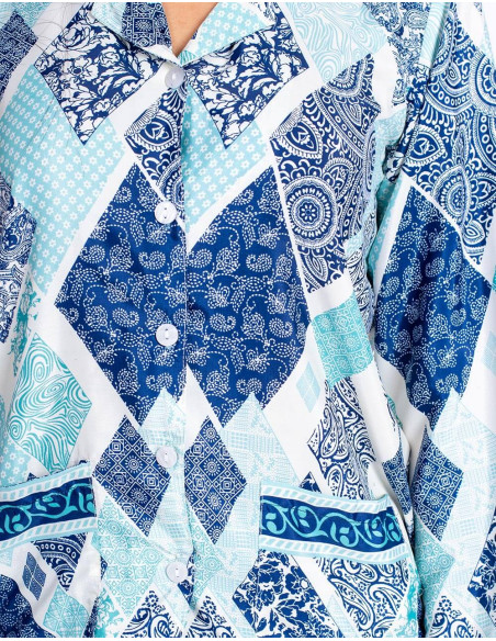 pijama-seda-rombos-azules-mujer