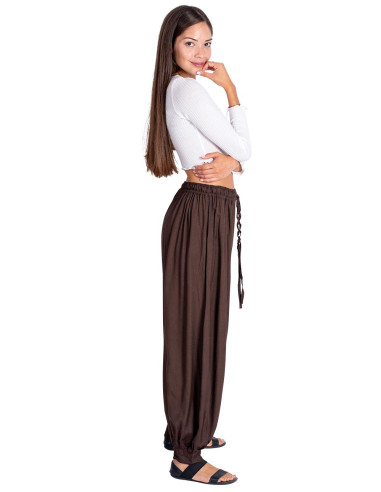Brown bloomers with elastic waistband