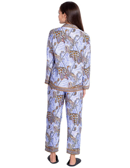 pijama-chaqueta-y-pantalon-mujer-celeste