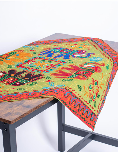 Embroidered Tapestry 4 Elephants