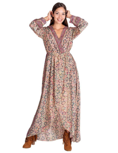 vestido-boho-mujer-otoño-beige
