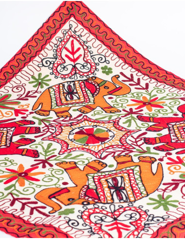 Square Tapestry 4 Elephants