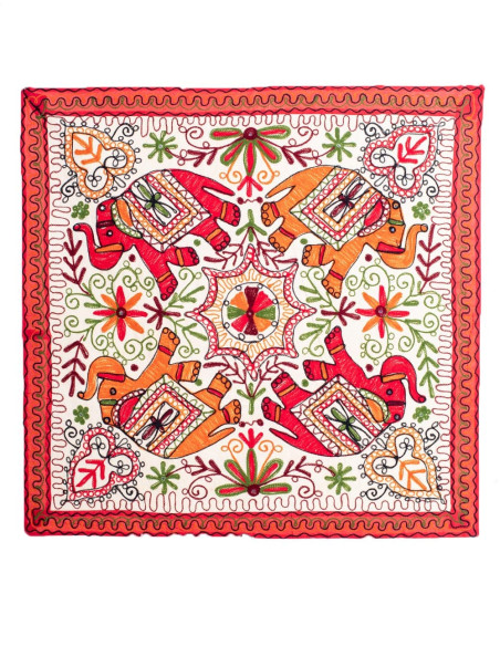 Square Tapestry 4 Elephants