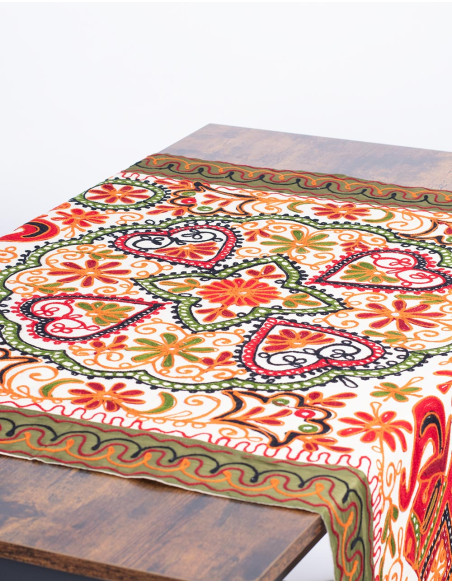 Rectangular Embroidered Tapestry with Animals
