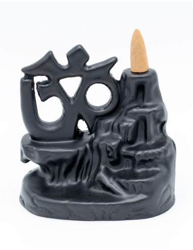 fuente-reflujo-cono-negra-simbolo-om