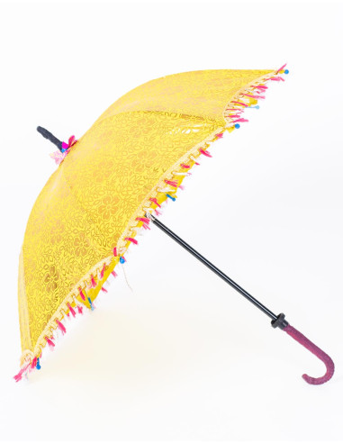Handmade Bright Yellow Ethnic Parasol