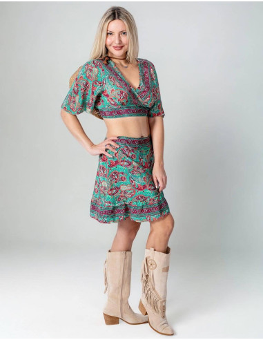 combinado-falda-y-top-seda-verde-estampada