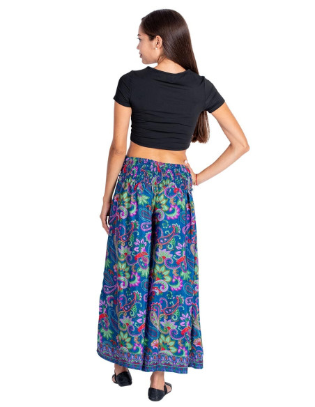 pantalon-falda-estampado-seda-azul